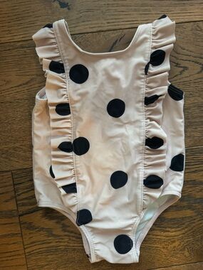 Tucker + Tate Pink Polka Dot Ruffle Swimsuit